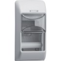 Distributeur papier toilette WC, 2-rouleaux, Blanc