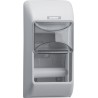 Distributeur papier toilette WC, 2-rouleaux, Blanc