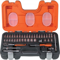 Coffret de 46 pièces avec douilles et cliquet 1/4" - Bahco S460