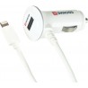 Chargeur pour Auto Micro USB - Blanc