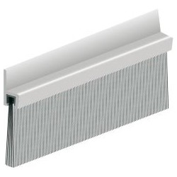 Bas de porte en aluminium avec brosse IBS 50 250cm