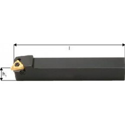 Support de serrage à filetage ISO, usinage extérieur, Désignation : SER 2525 M16, Tige 25 x 25 mm, Dimensions l 150 mm, Dimensions h1 : 25 mm