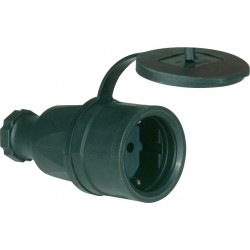 Prolongateur 2p+ IP 44 caoutchouc+ avec couvercle