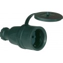 Prolongateur 2p+ IP 44 caoutchouc+ avec couvercle