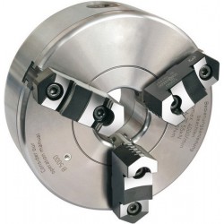 Mandrin à 3 mors en acier, Taille Ø : 160 mm, Ø de perçage traversant 42 mm, Vitesse max. 4600 tr/mn, Couple de rotation : 110 N·m, Force serrage : 47 kN