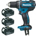 Perceuse visseuse 18 Volts + 3 batteries 4Ah MAKITA