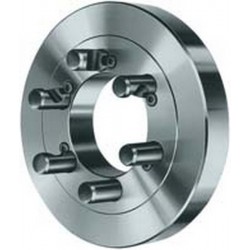Faux-plateau en fonte à cône court, DIN 55029 et ASA B 5,9 D 1, avec goujon à téton pour Camlock, Ø A/cône : 200/6 mm, DIN 55029 hauteur B 33 mm