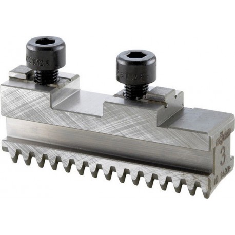 Mors de remplacement à vis de fixation, 3 mors, pour mandrin à crémaillère à 3 mors, DURO-T, Taille : 250 mm