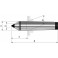 Coins durs, type 667, pointe pleine, MK : 5, A 44,7 mm, B 200 mm, D : 18 mm, d1 : 44,399 mm, l1 : 70,5 mm