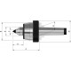 Pointe tournante avec écrou d'extraction et pastille de carbure, Taille : 102, MK 2, A 65,0 mm, B : 45 mm, C : 11 mm, D : 20 mm, G : 17,780 mm