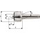 Pointe tournante, Taille : 104, MK 3, a 70,5 mm, b : 50 mm, d : 22 mm, g : 23,825 mm, k : 27,5 mm, Ecart de concentricité maximum : 0,005 mm