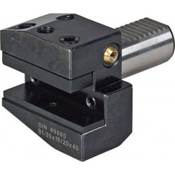 Porte-outils VDI radial B1 à droite, VDI : 30, h1 20/16 mm, b1 70 mm, b2 : 35,0 mm, b3 : 10,0 mm, h5 : 28,0 mm, h6 : 38 mm, l1 : 22 mm, l2 : 40 mm