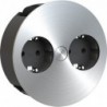 Prise TWIST rétractable 2xCEE7/3 2,0m AEH acier inoxydable-Optik