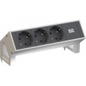 Multiprise bureau 3xCEE7/3 Strom 0,2m GST18 RAL9010