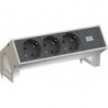 Multiprise bureau 3xCEE7/3 Strom 0,2m GST18 RAL9010