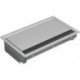 Passe cable bureau gris argent