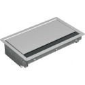 Passe cable bureau gris argent