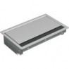 Passe cable bureau gris argent