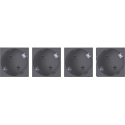 Sortie 4xCEE7/3 KS Strom 0,5m GST18i3 noir