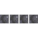 Sortie 4xCEE7/3 KS Strom 0,5m GST18i3 noir