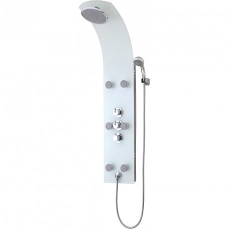 Colonne de douche Lanzarote Thermostat Glas, Blanc