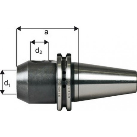 Mandrin de serrage méplat System Weldon, porte-outils DIN 69871, d1 : 14 mm, ISO 40, a 50 mm, d2 : 44 mm