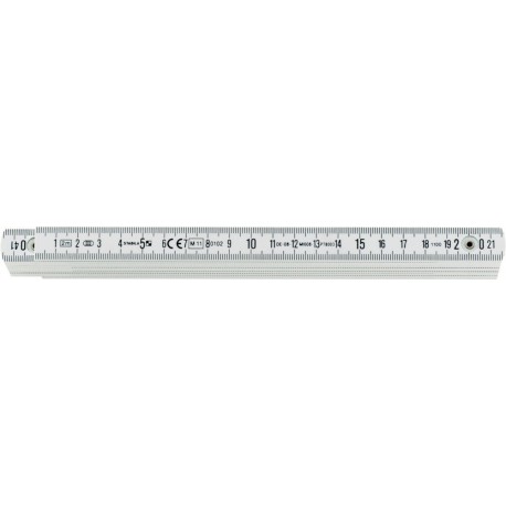Mètre pliant plastique Blanc 1m/13mm SB CircumPRO