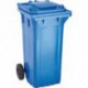 Bac Poubelle WAVE 120-l Plastique bleu