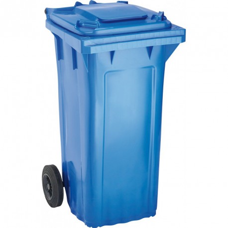 Bac Poubelle WAVE 120-l Plastique bleu