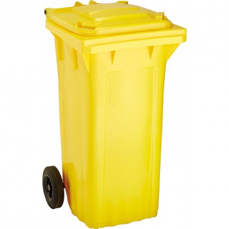 Bac Poubelle WAVE 120-l Plastique jaune
