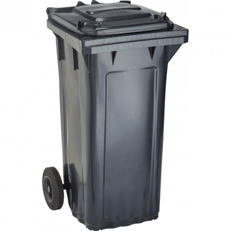 Bac Poubelle WAVE 120-l Plastique gris