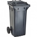Bac Poubelle WAVE 120-l Plastique gris