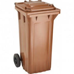 Bac Poubelle WAVE 120-l Plastique marron