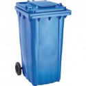 Bac Poubelle WAVE 240-l Plastique bleu