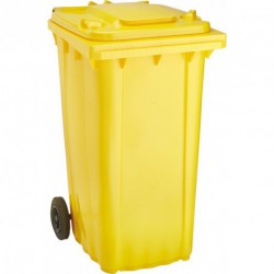 Bac Poubelle WAVE 240-l Plastique jaune