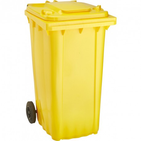Bac Poubelle WAVE 240-l Plastique jaune