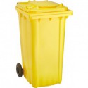 Bac Poubelle WAVE 240-l Plastique jaune