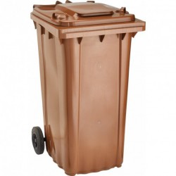 Bac Poubelle WAVE 240-l Plastique marron