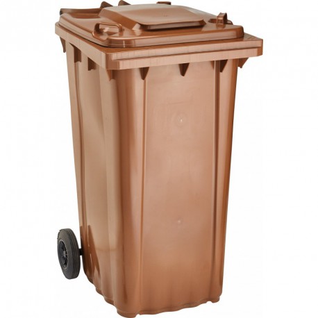 Bac Poubelle WAVE 240-l Plastique marron