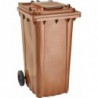 Bac Poubelle WAVE 240-l Plastique marron