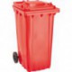Bac Poubelle WAVE 240-l Plastique rouge