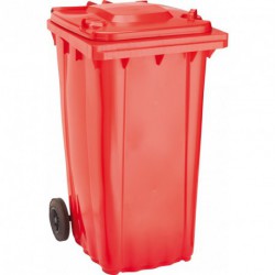 Bac Poubelle WAVE 240-l Plastique rouge