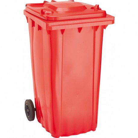 Bac Poubelle WAVE 240-l Plastique rouge