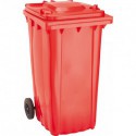 Bac Poubelle WAVE 240-l Plastique rouge