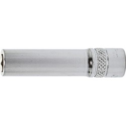 Douille 1/4'', métrique, modèle long, Cote s/plats : 8 mm, Long. 50 mm