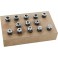 Jeu de pinces de serrage sur socle en bois, Capacité de serrage : 1-10 mm, Pince de serrage type ER16, Contenu 10 éléments