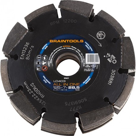 Disque diamnt All in one 125x7x28,5mm Rhodius