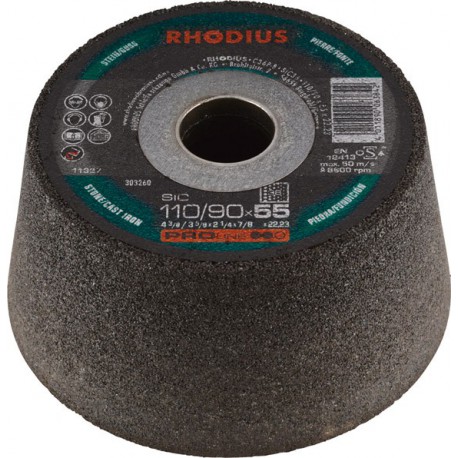 Meule abrasive SIC 110/90 x 55 mm Rhodius(Par 6)