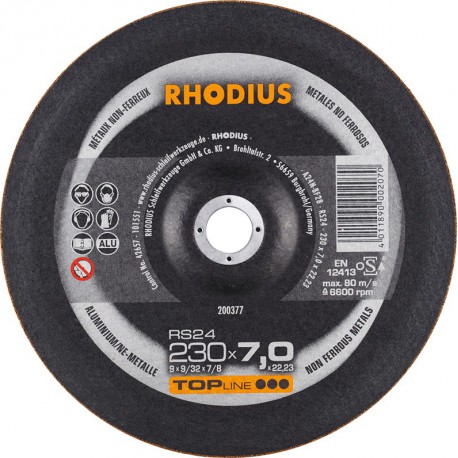 Disque de coupe RS24 230 x 7,0mm AluNE Rhodius(Par 10)