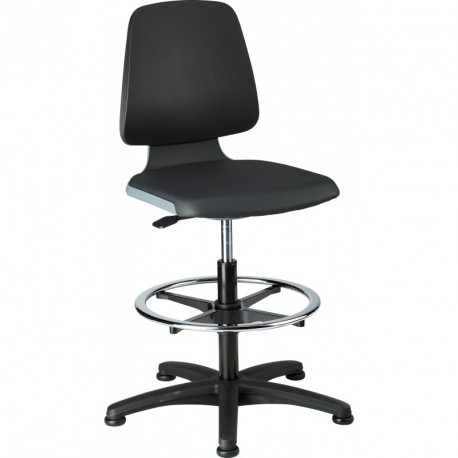 Chaises Labsit 3 anthracite Plastique-cuir,avec pieds